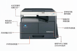 柯尼卡美能达 复印机 bizhub系列 ---7818en 多功能数码 黑白复合机